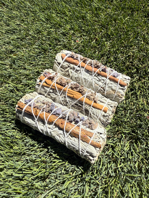 Lavender with Cinnamon White Sage Smudge Stick
