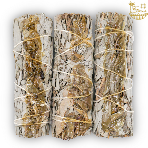 Copal Resin with White Sage Smudge Bundles