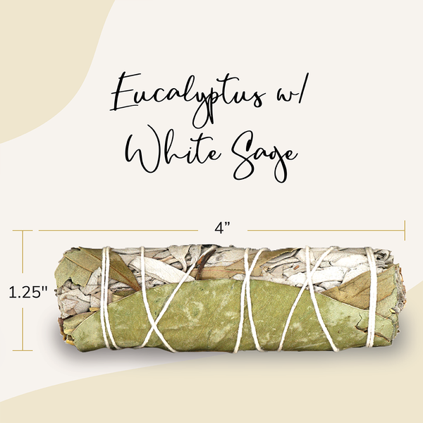 Eucalyptus and White Sage Smudge Sticks Bundle