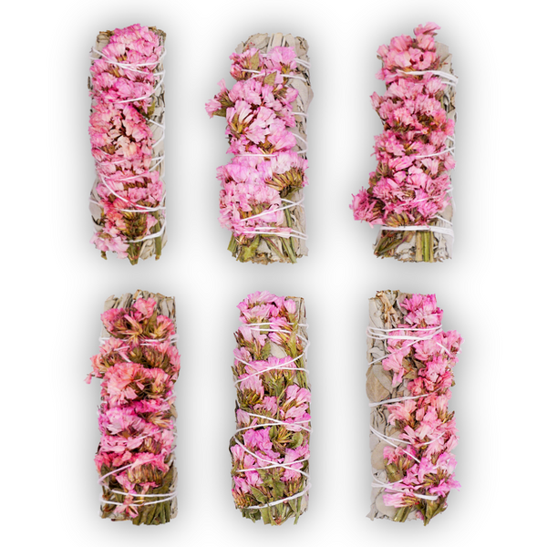 Pink Sinuata Flower Smudge Bundles