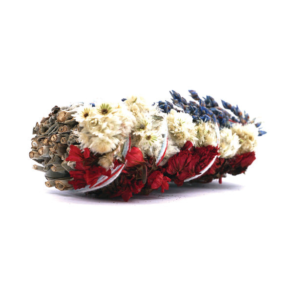 Triple Flower with White Sage Bundle