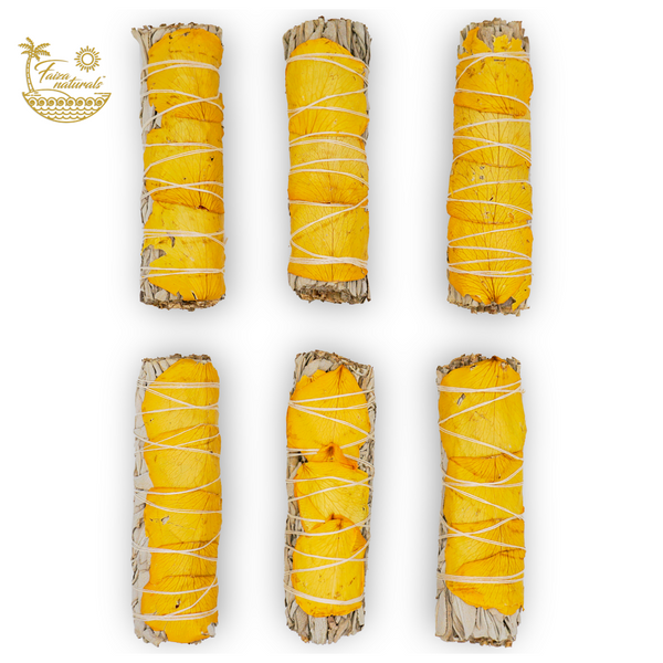 Yellow Rose Petals White Sage Smudge