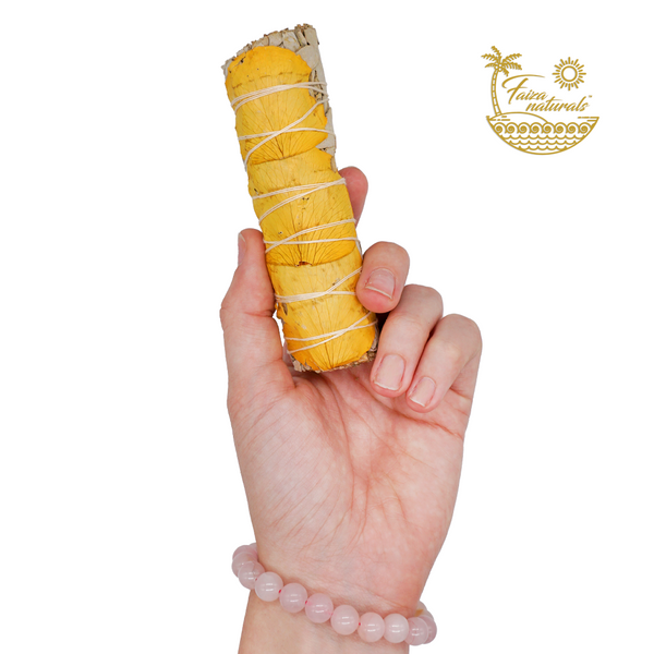 Yellow Rose Petals White Sage Smudge