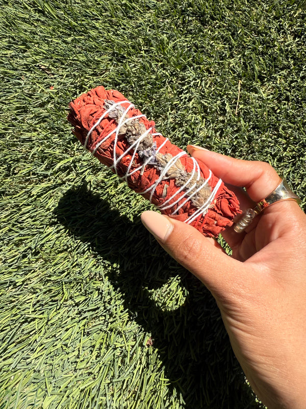Dragon's Blood with Lavender White Sage Smudge Stick