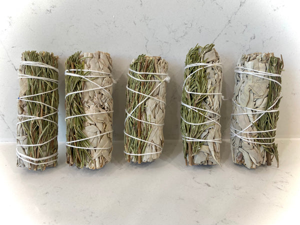 Rosemary and White Sage Smudge Stick Bundle