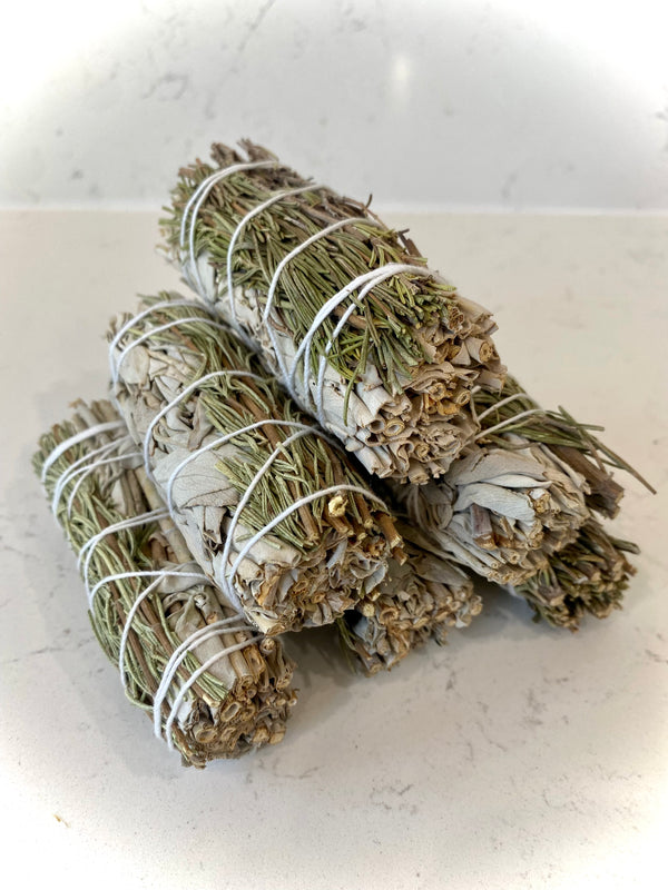 Rosemary and White Sage Smudge Stick Bundle