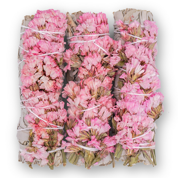 Pink Sinuata Flower Smudge Bundles