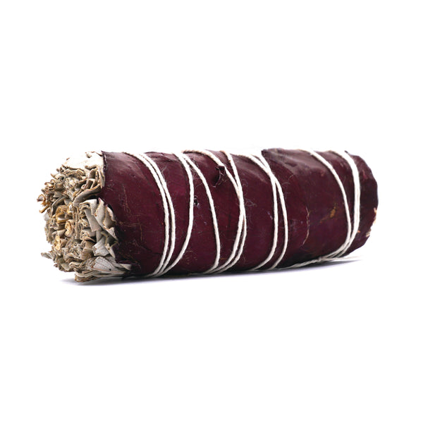 Rose Petals and White Sage Smudge Stick Bundle